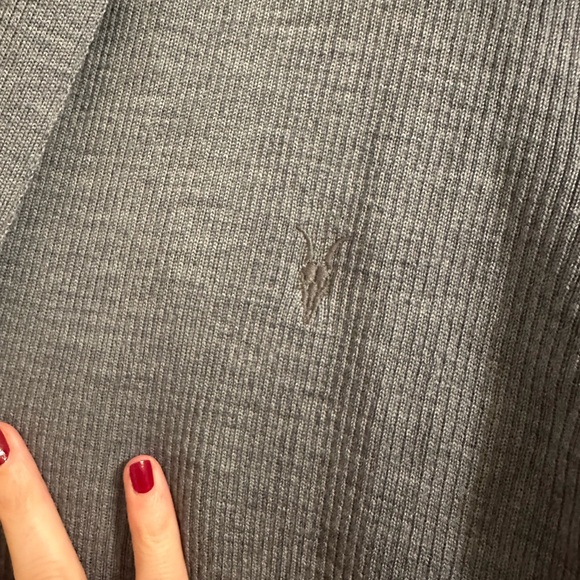 NWT - ALLSAINTS mode merino open cardigan - large - twilight blue - Picture 4 of 8